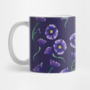 Violet Purple Flower Pattern Mug